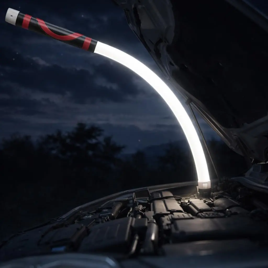 Flexible LED Light Stick 30 Inches, Rechargeable Bendable Work Light with 3 Adjustable Brightness Modes, High Lumen for Automotive Repairs Under Vehicle Hood, Workshop Tight Space and Outdoor Task Lighting.lumens light