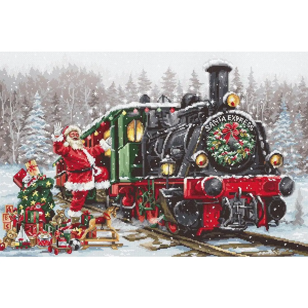 Santa's Express Counted Cross-Stitch Kit by Luca-S B2397L