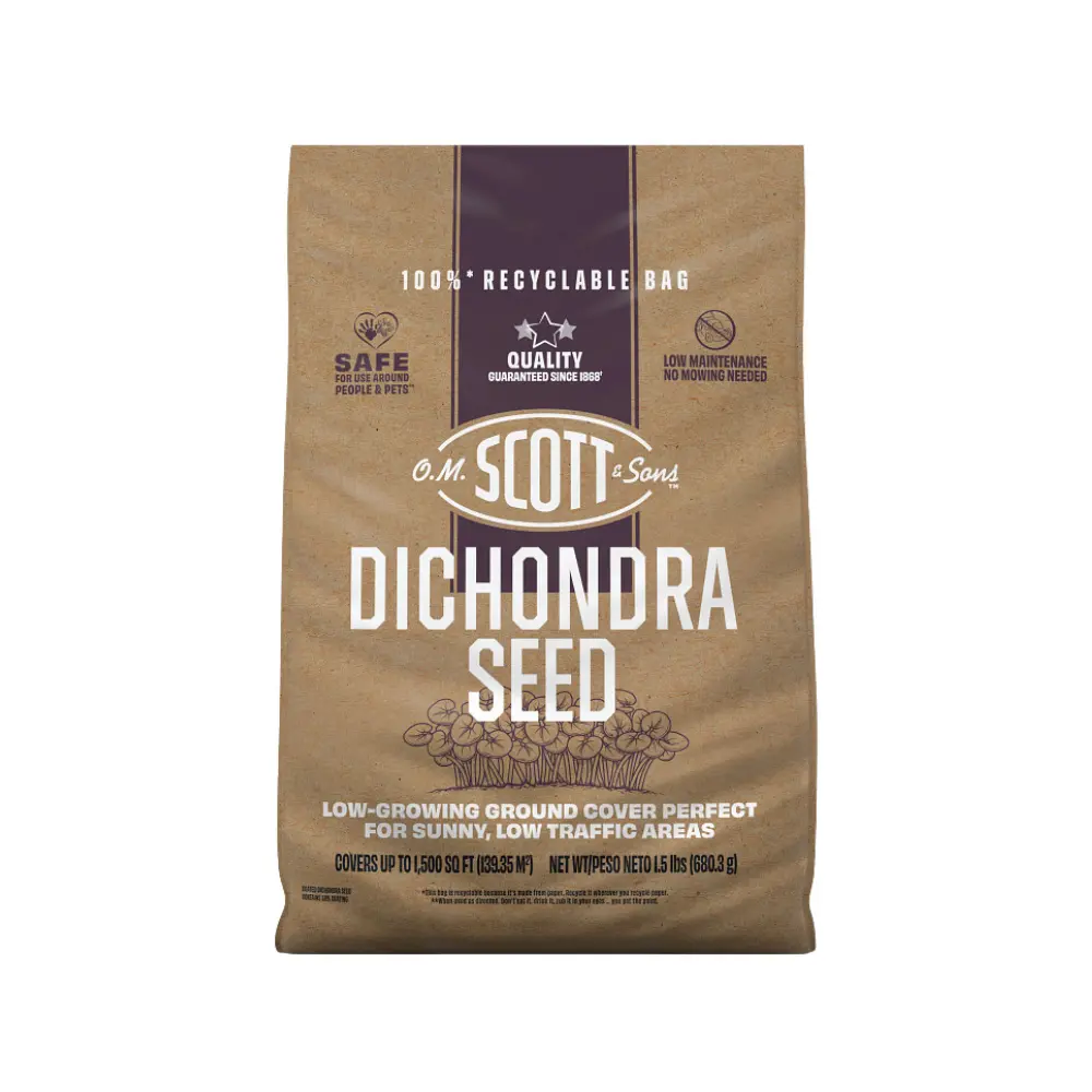 O.M. Scott & Sons Dichondra Seed - Ground Cover for Sunny Areas, Low Maintenance, No Mowing Needed, 1.5 lbs.