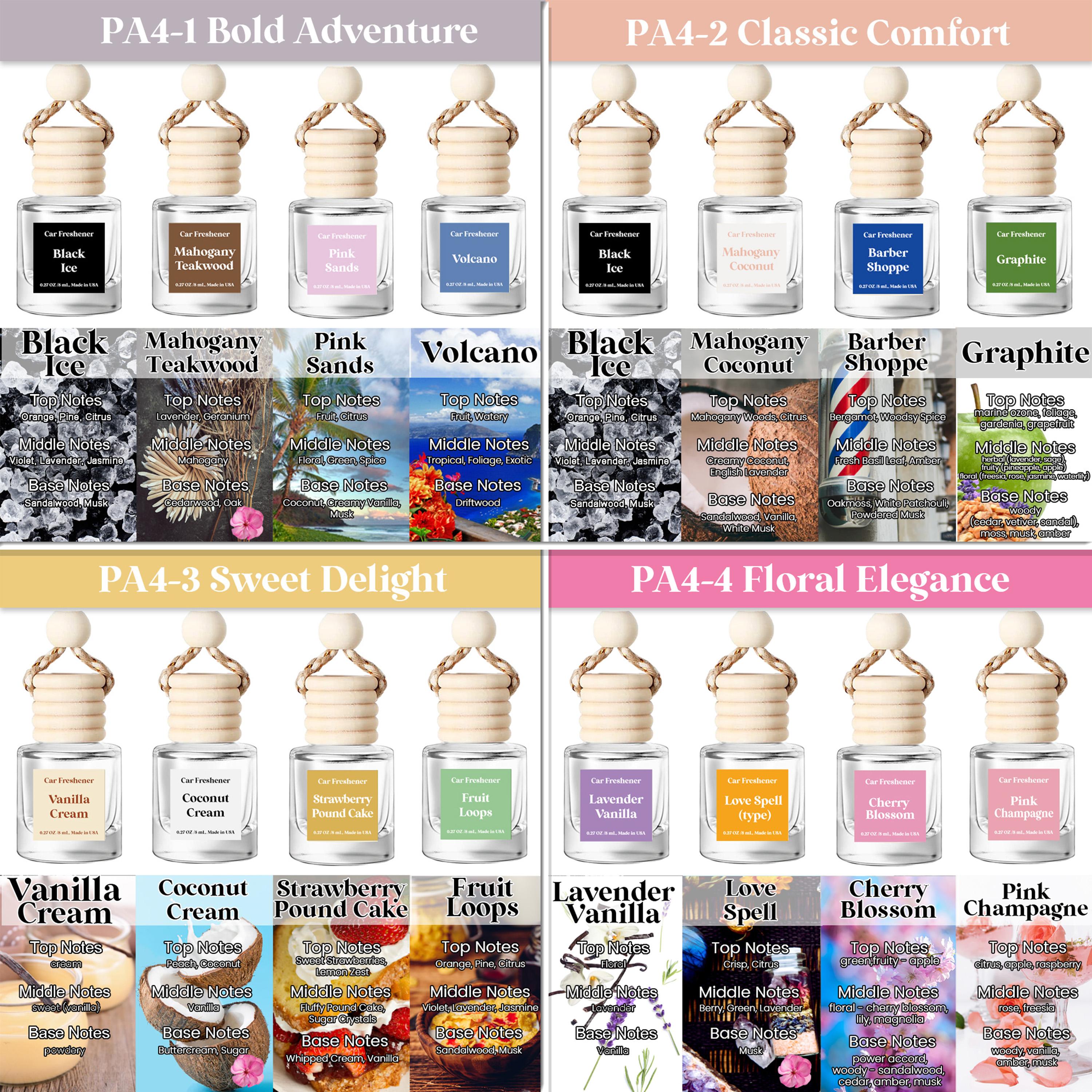 4 Multi Combo Pick Scent Car Freshener Hanging Air Diffuser Made in USA Long Lasting 4 Multi Combo Pick Scent Car Freshener Hanging Air Diffuser Made in USA Long Lasting