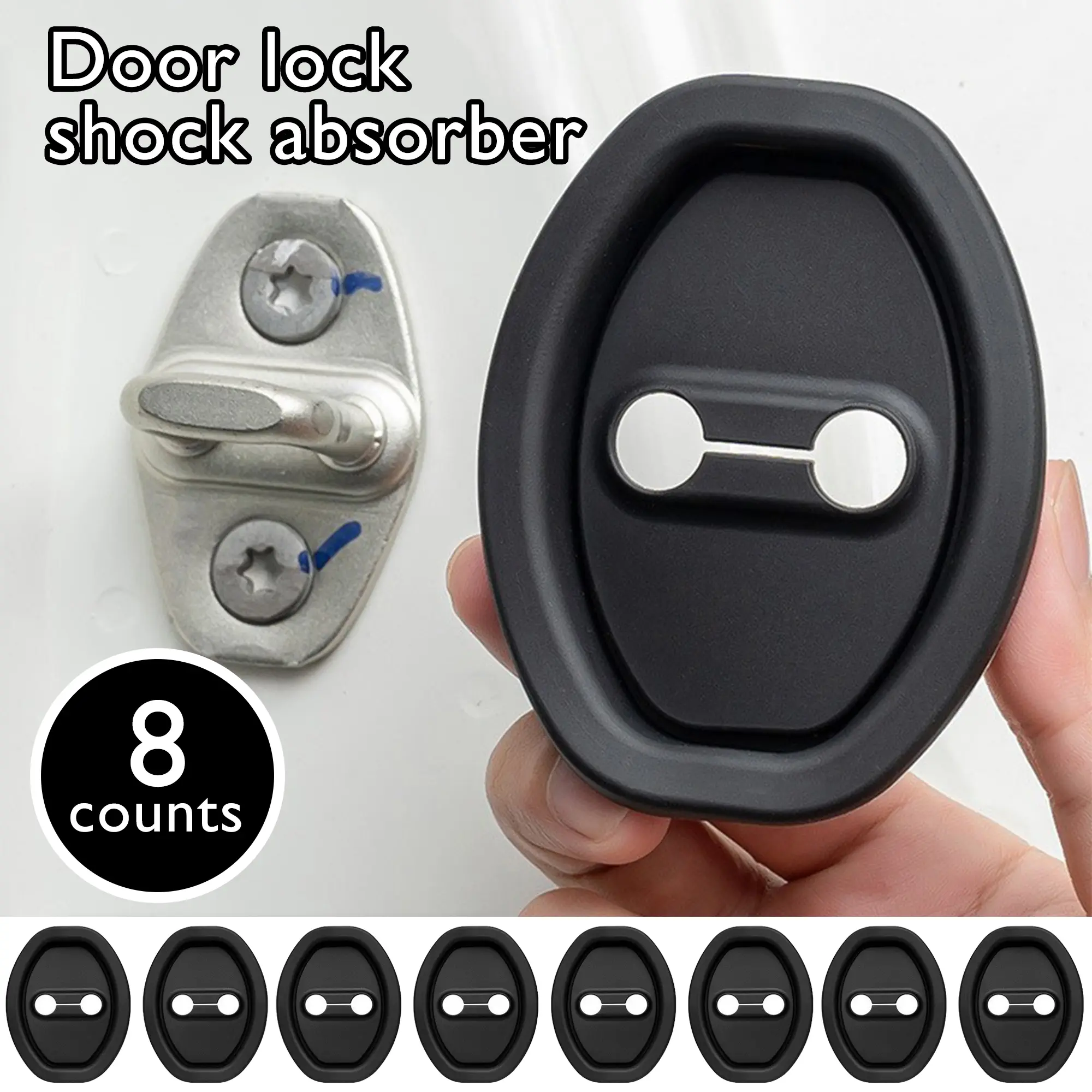 8 Counts Door Latch Lock Cover, Silicone Car Door Latch Guard with Water Resistant Performance