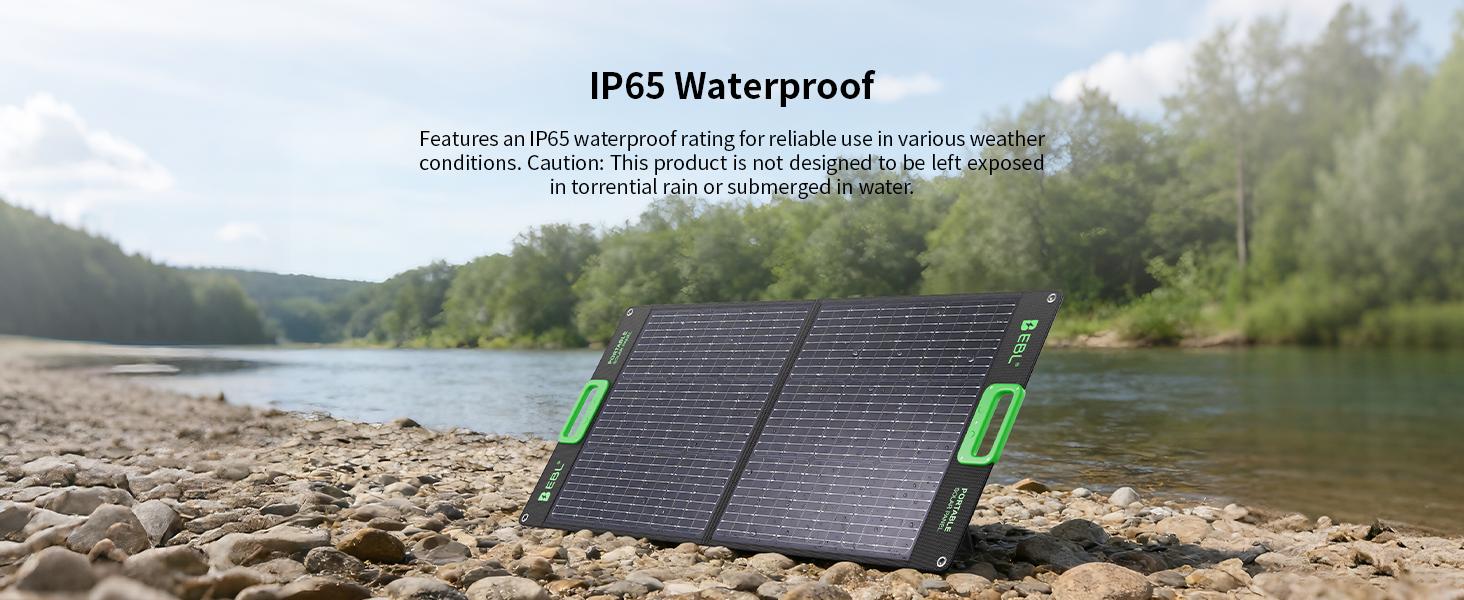 EBL 100W Solar Panel - Foldable Portable Charger for Power Stations | Fast Off-Grid Power for Camping, RV & Emergencies