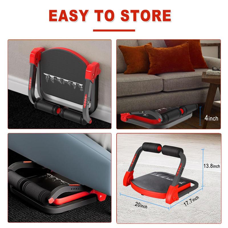 Ab Machine, Sit Up Exercise Equipment, Ab Workout Equipment with 3 Adjustable Resistance, Ab Trainer for Stomach Workout with 330 LBS Weight Capacity, Foldable Ab Crunch Machine for Home Gym