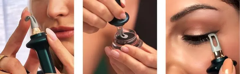 Product Introduction of 【Best Gift】Eyeliner Applicator Kit, Silicone Eyeliner Tool with Eyeliner Cream, Reusable Eye Liner For Shaky Hands Beginer Makeup Handle Cosmetic 3