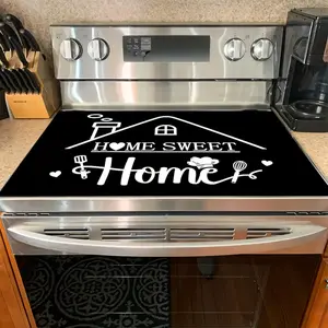 1pc Stove Cover with for home Sweet for home Design - Heat-Resistant Non-Slip Washable Felt Pad, & Kitchen Stove Protector, Scratch-Resistant Appliance Cover for Gas/Oven Stoves, Decorative Kitchen Decor, Ideal Housewarming Gift