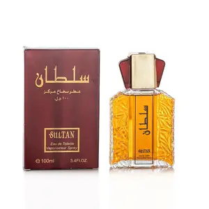 Dubai Perfume for Men - Sultan Gold Perfume Oil, 3.4 Fl.oz Elegant & Long Lasting Scent, Exotic Arabian Perfume Oil Spray for Men ，Perfume for Daily & Party Use, Gift for men