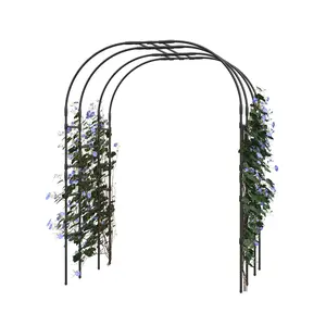 47.3" x 59" x 94.5" Metal Garden Arch Trellis, 20MM Extra Wide Grape Trellis, Outdoor Arbor with Rust-Resistant Coating, for Heavy Duty Plant Support, Easy to Assemble, for Lawn, Patio