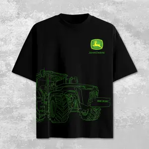 Vintage John Deere 8R Series Tractor Shirt – Retro Large Scale Farming Deere Agricultural Machinery Graphic Tee, Diesel Farming Apparel, Midwest Rural Country Shirt, Heavy Equipment Inspired Design, Farmer Gift for Dad, Classic Harvest Field Sketch Unisex