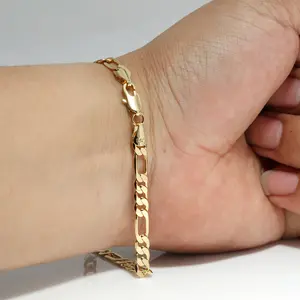 5MM / 8” Figaro Bracelet – Slim Fit, Clean Timeless Design Men's & Women's Fashion