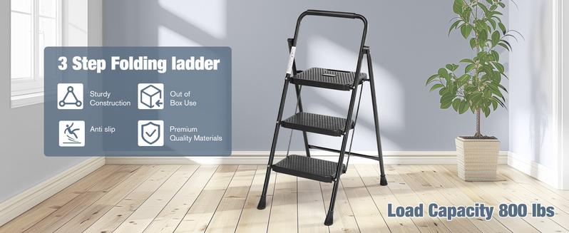 Telescoping Ladder,Lightweight Foldable Small Ladder Ideal for Kitchen and Home Use, Durable Folding Step Stools,Best Gift for Father