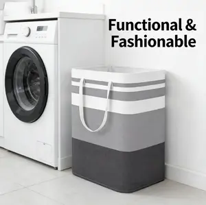 Waterproof Foldable Laundry Basket Large Capacity Storage Bin for Easy Home Organization Collapsible Freestanding Reinforced Handles