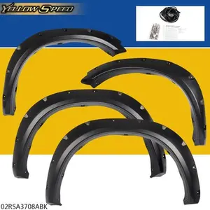 Fit For 2009-2022 Dodge Ram 1500 Black Pocket Style Rivet Bolt On Fender Flares