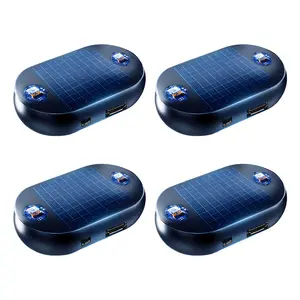 4Pcs Antifreeze Snow Removal Device Quick Defrost Car Window Heater with Electromagnetic Insulation Solar Powered Portable USB Rechargeable Ice Remover for Winter