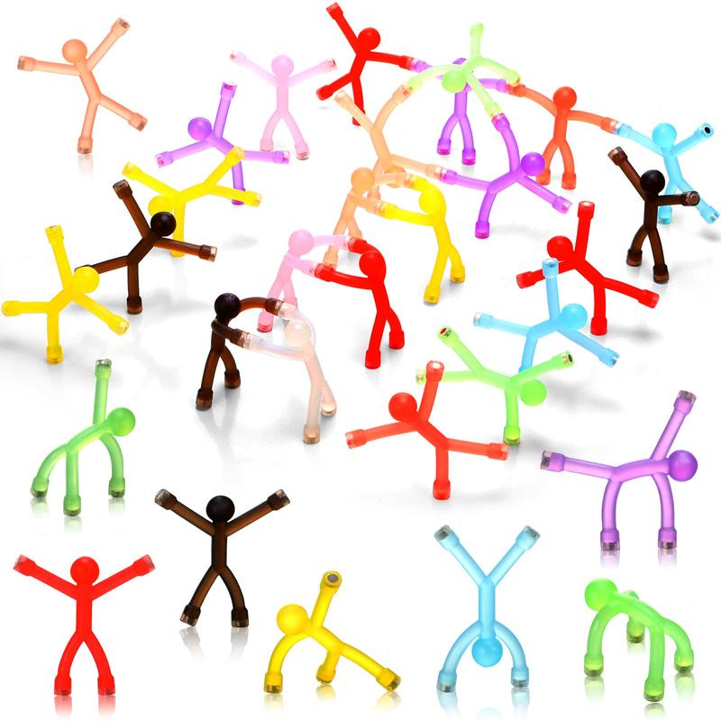 EFFUN 10Pcs Colorful Magnetic Men for Kids Valentines Day Gifts, Flexible Fridge Magnets & Fidget Toys, Creative Magnetic People for Fun Decoration on Refrigerator, Whiteboard, or Office