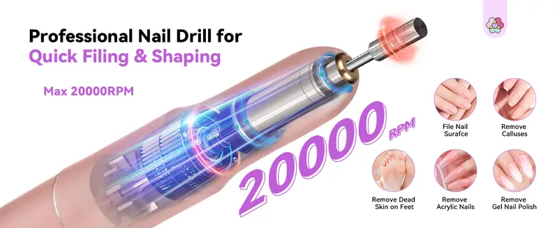 SAVILAND Essentials Acrylic Nail Kit – All-in-1 Set with Lamp EMA Monomer Gel Polish Nail Drill Cuticle Remover for Home DIY Starters