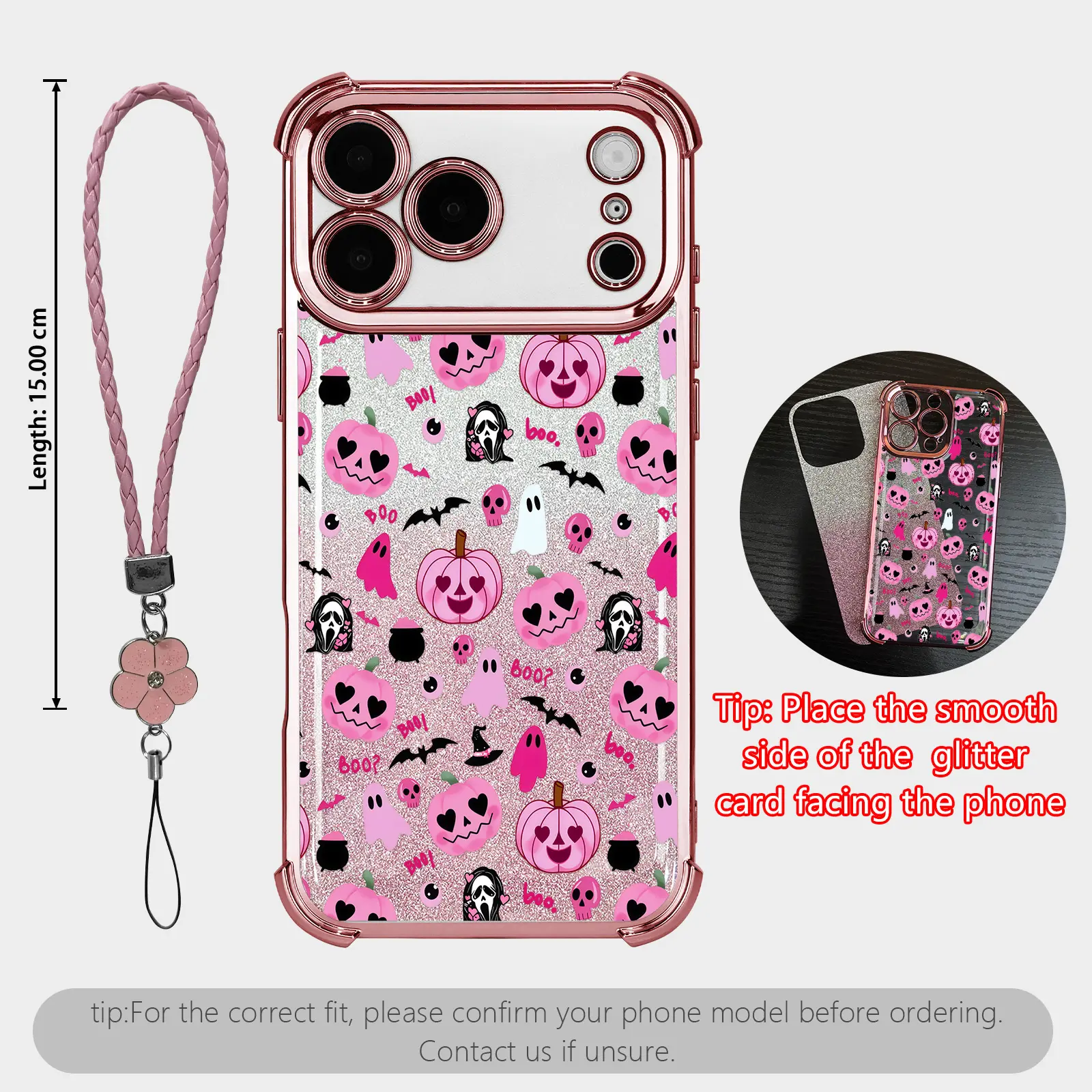 Cute Halloween Pumpkin Ghost Phone Case for iPhone 17 Pro Max Air,16 Plus,15,14,13,12,11,XR,XS Max & Samsung Galaxy S26,S25,S24,S23,S22, Transparent Soft Silicone Cover, 4-Corner Drop Protection, Non-Yellowing Shockproof, Gift for Her, JL118, Durable Cove