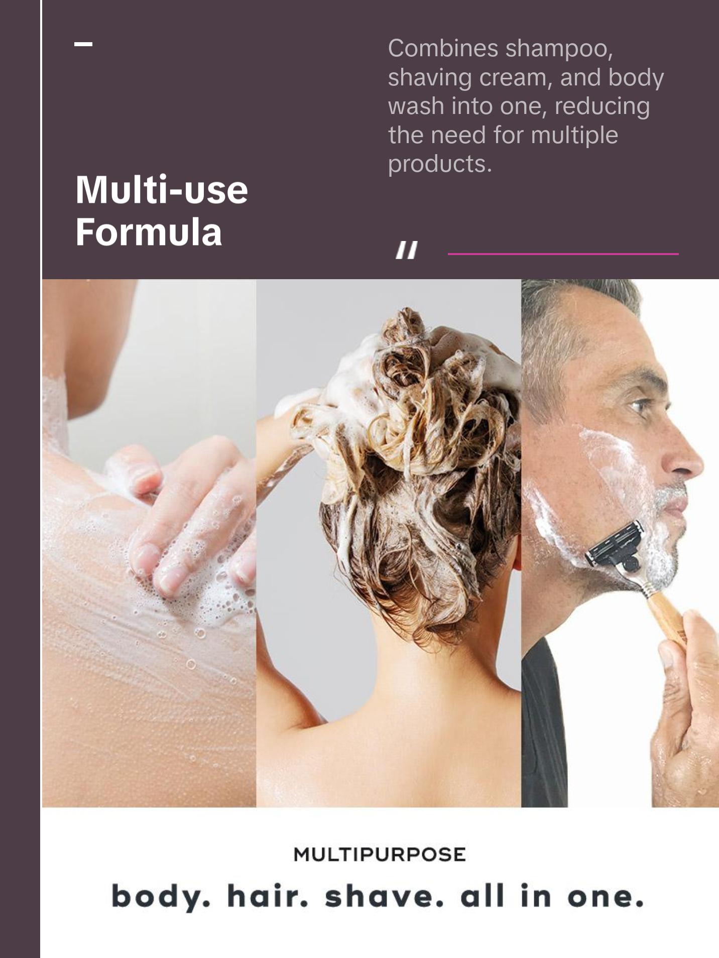 Akamai 3 in 1 Bar - Shampoo, Shave, & Body Wash, Fragrance-Free, 3.5oz