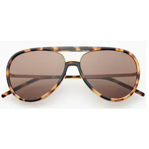Shay Tortoise Aviator Sunglasses By FREYRS Eyewear - Milky Tortoise/Brown