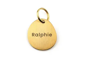 Gold Brushed Stainless Steel ID Tag