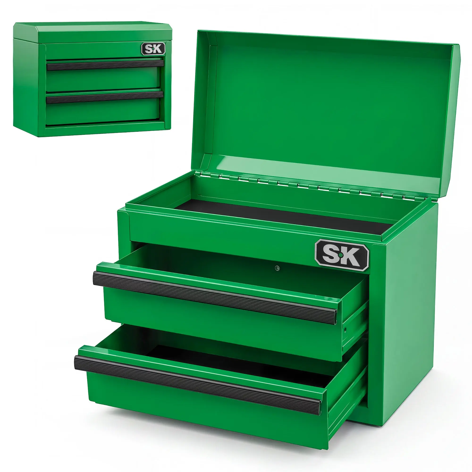 Steel 2-Drawer Mini Tabletop Toolbox Organizer, 2drawer sorting Solution, Fits Small Tools, Hobby Tool Home Storage for Office Supplies & Crafts