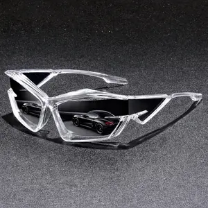 Clear Frame Sport Sunglasses UV400 Shield Wrap Cycling Streetwear Unisex