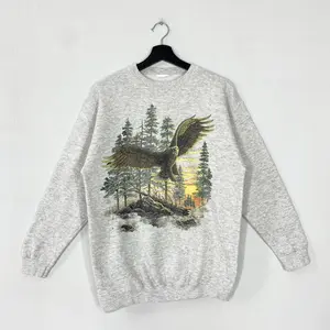 Vintage 90s Outdoor Outfitters Sweatshirt Crewneck Eagles Sweater Pullover Bear Deer Wolf Eagle Bald - KitchenEra