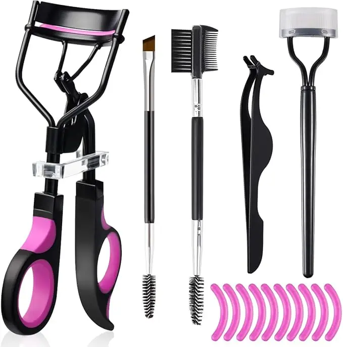 2025 Professional Lash & Brow Styling Kit – Craft the Perfect Eye Look with a Complete Set of Curlers, Brushes, and Tweezers, Plus 10 Silicone Pads for Salon-Quality Results at Home