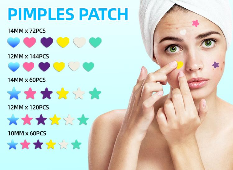 Pimple Patch for face, 2 sizes  Star Patch (240pcs) and Love Patch (216pcs)，Hydrocolloid Acne Patches，Witch Hazel Extract & Tea Tree Oil ， Skincare Skin Repair