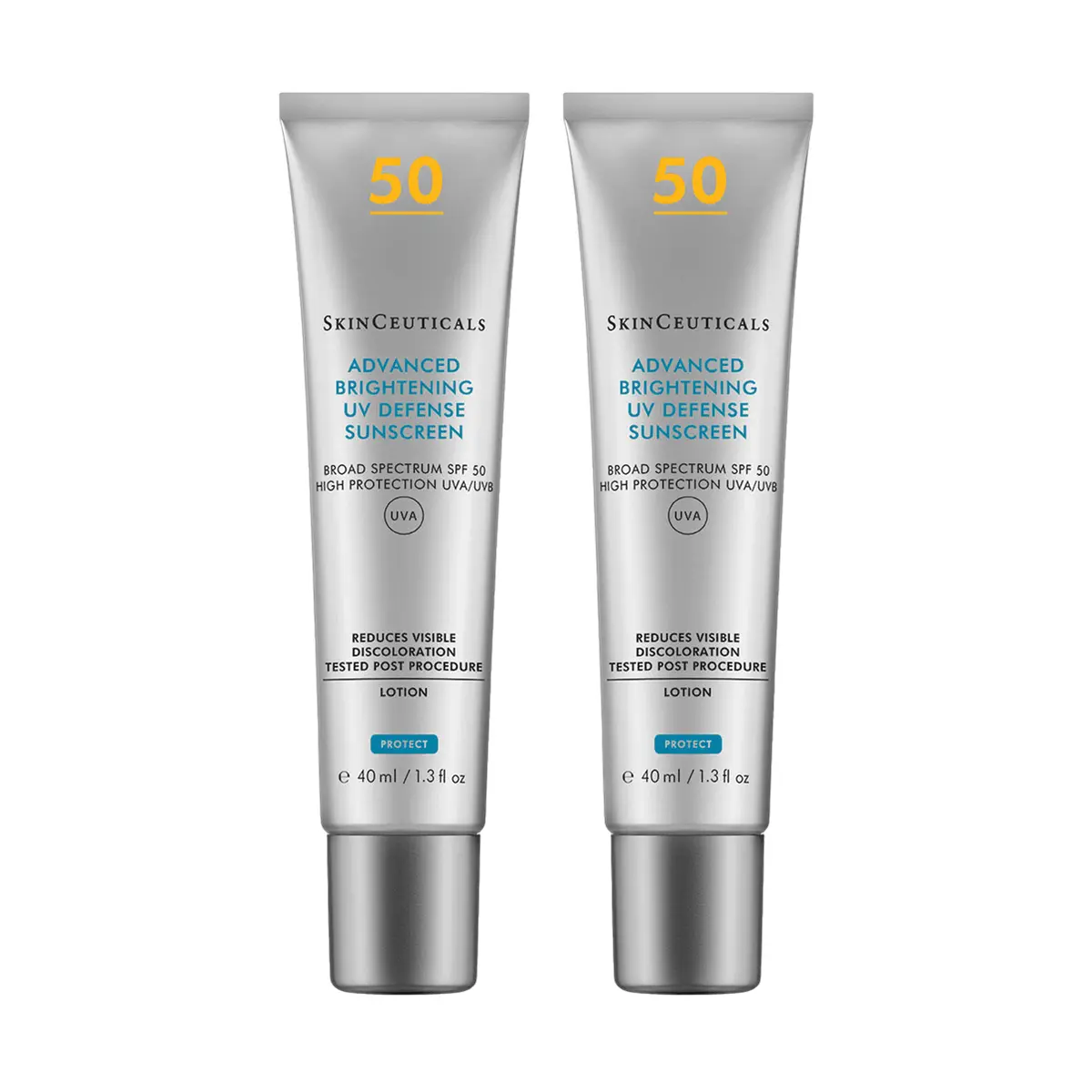 SkinCeuticals Sheer Physical UV Defense SPF 50+ PA++++, 2x40ml Value Pack - Sunscreen for Face,  & , Post-Procedure Safe, Professional Skincare