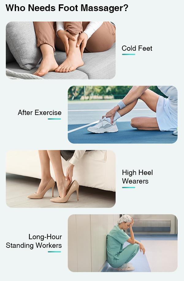 Nekteck Shiatsu Foot Massager Machine with Soothing Heat, Deep Kneading Therapy, Air Compression, Improve Blood Circulation and Foot Wellness Brown