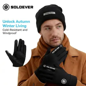 SOLOEVER Winter Gloves Women Men Ski Gloves Liners Thermal Warm Touch Screen Design for Skiing Cycling Running Driving Hiking Walking Texting Freezer Work Gardening Daily Activities touchscreen  friendly  gloves