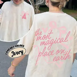 Castle Coquette Bow Shirt, The Most Magical Place On Earth Tee, Magic Kingdom, Family Trip Shirt 2RG