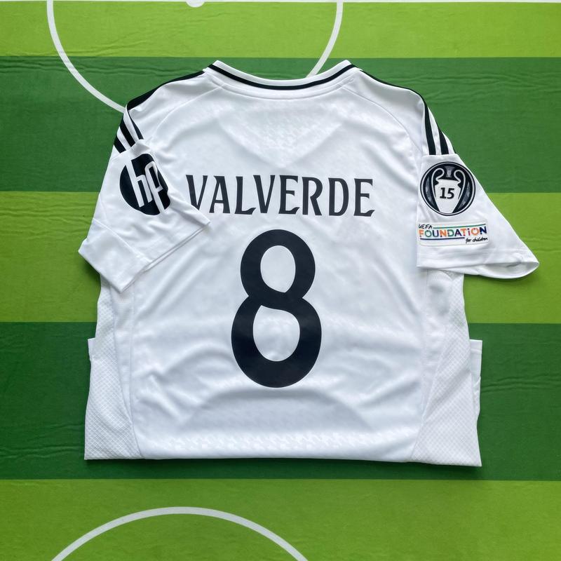 25-26 home white VALVERDE No. 8 coolshort Fan Edition Collectible sleeved jersey