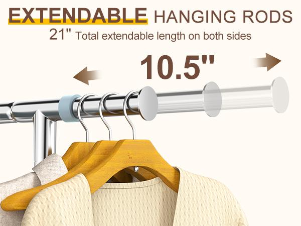 Double-Layer Rolling Clothes Rack! Large-Capacity Garment Organizer, Clothing Store Display Rack, Bedroom Floor-Standing Hanger