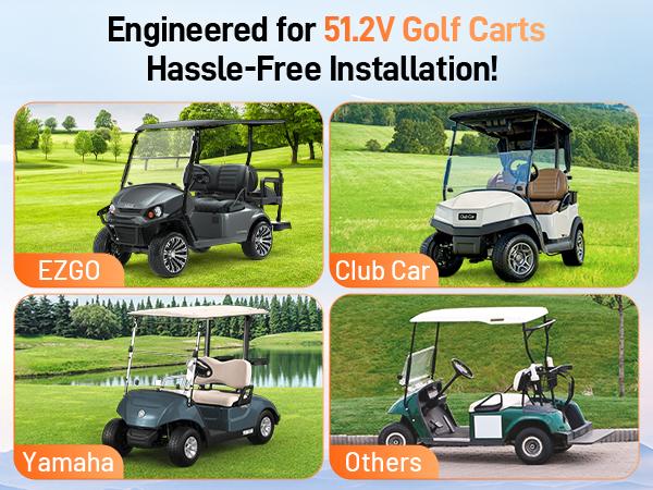 HumsiENK 48V 100Ah LiFePO4 Battery for Golf Cart, Built-in 200A BMS, Bluetooth Monitoring, 50+ Mile Range，Low-Temp and 15000+ Deep Cycles For RV, Solar Marine, Off-grid