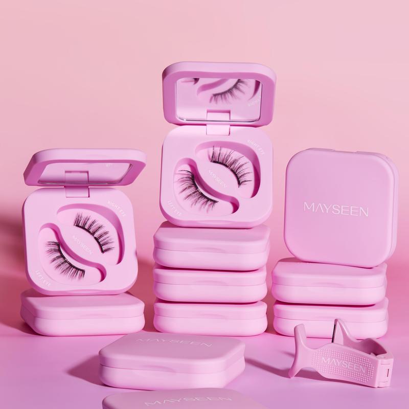 MAYSEEN Soft Magnetic Eyelashes, 11 Options, Eyelash Extensions with Applicator Kit, Reusable Magnetic Lashes, Glue-free, Waterproof, Lightweight, Fluffy Soft Magnetic Strip with Free Gifts: Eyelash Curler & Lash Setting Liquid, Gifts Pack, Cosmetic