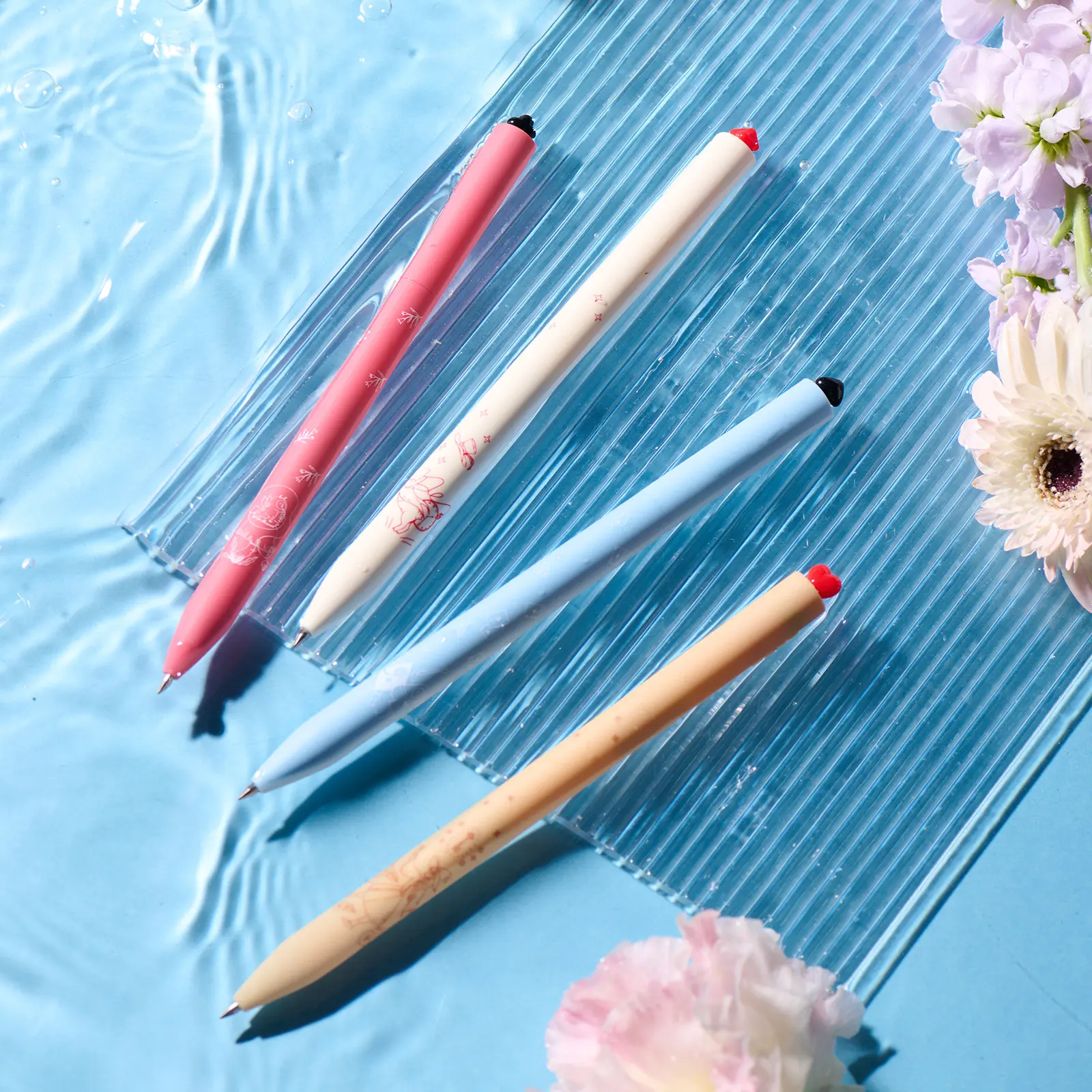 KACO FIRST Wonderland Cute Aesthetic Gel Pen Set - 2 Boxes (8 Pieces), 0.5mm Extra Fine Dual-Ball Tip, Low-Center Gravity Metal Weight, Fast-Drying Ink & No Smudges, Smooth Writing Office Stationery for School & Journaling
