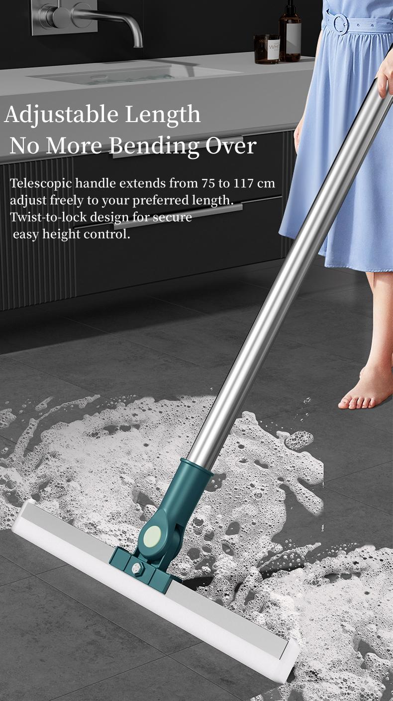 Magic Mop | 3-Piece Kit All Surface Sweeper and Squeegee for Wet and Dry Cleaning Dust, Dirt, Liquids, Pet Hair, Tile, Hardwood Floors