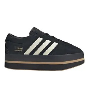adidas Womens Gazelle Stack Lace Up Sneakers Shoes Casual - Black