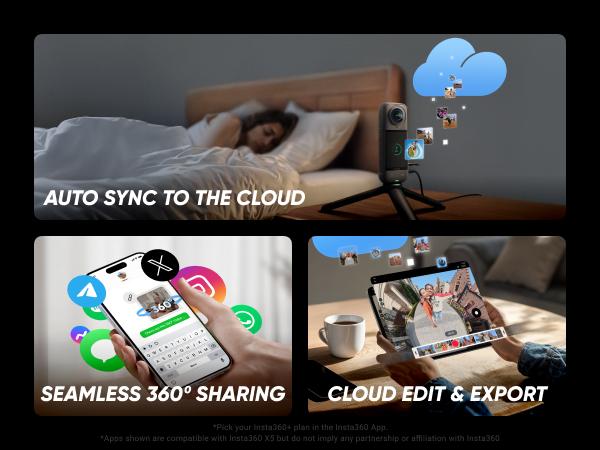 Insta360 X5 - Waterproof 8K 360° Action Camera, Leading Low Light, Invisible Selfie Stick Effect, Rugged and Replaceable Lens, 3-Hour Battery, Built-in Wind Guard, Stabilization, Triple AI Chip Design