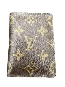 Pre-owned Louis Vuitton Leather Card Case Wallet Monogram Card Case Wallet