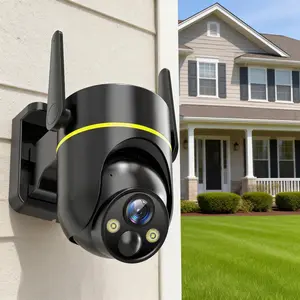 Solar Panel Powered 4G LTE Cellular Outdoor Security Camera, 2K QHD, Color Night Vision, PIR Motion Detection, 2-Way Audio, Off Grid Surveillance Camera