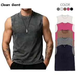 Clean Gent men’s solid-color crewneck tank top, available in 3-pack or single piece; regular fit for summer casual wear; everyday menswear; street-style casual top