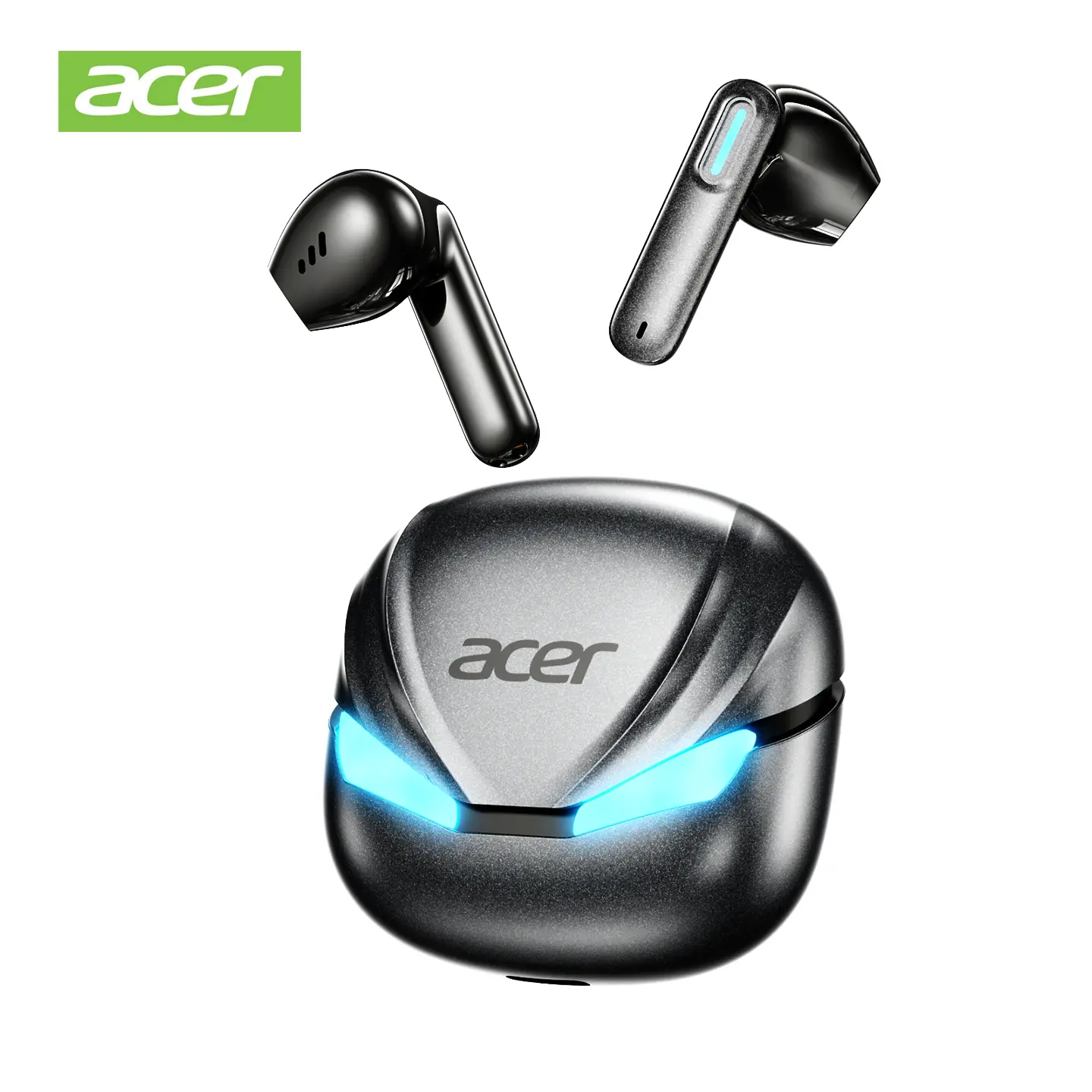 ACER OHR800 TWS Wireless Earbuds - Bluetooth 6.0 Low Latency Gaming Headphones, Hi-Fi Stereo Sound, IPX5 Waterproof Headphones, Clear Call Microphone, Touch Contro, Mens Gifts, Birthday Gifts for Him, Compatible with iOS & Android