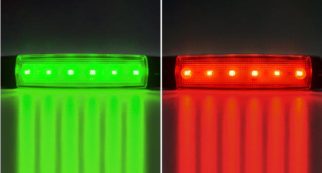 Nilight 10PCS 3.8” 6LED Red Green LED Indicator Light Truck Camper Side Marker Light Marine Boat Navigation Light Yacht Kayak Sailboat Trailer Bus RV Clearance Light 12V DC