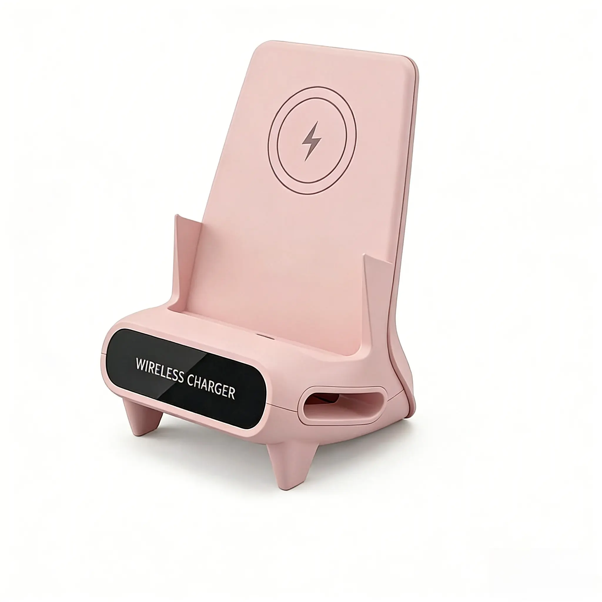 Mini Chair Phone Stand Wireless Charger Magnetic Charging Design Magnetic Charger Dock With 3 Magnetic Heads Compatible with universal mobile phone models 15W wireless charging station