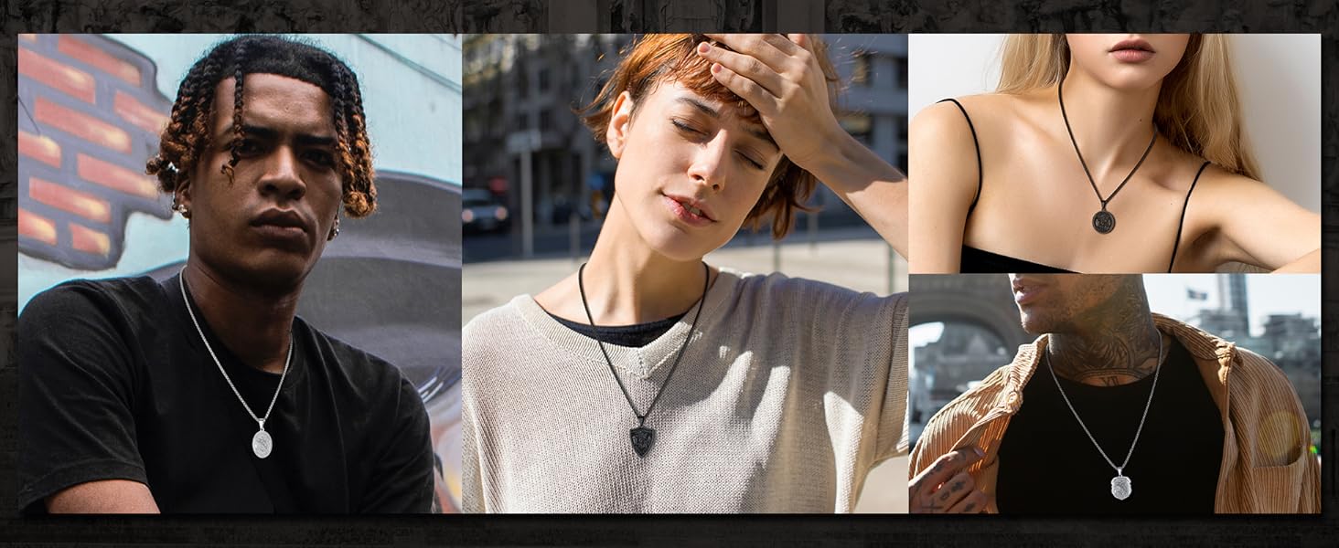 Michael Necklaces for Men Women Stainless Steel 18K Gold Plated Biblical Archangel Jewelry Round/Oval/Shield Medal Pendant with 22" Box Chain Patron Saint Michael Necklace