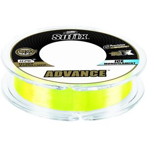 Sufix Advance Ice Monofilament Fishing Line, Neon Lime, 100 Yard Spool