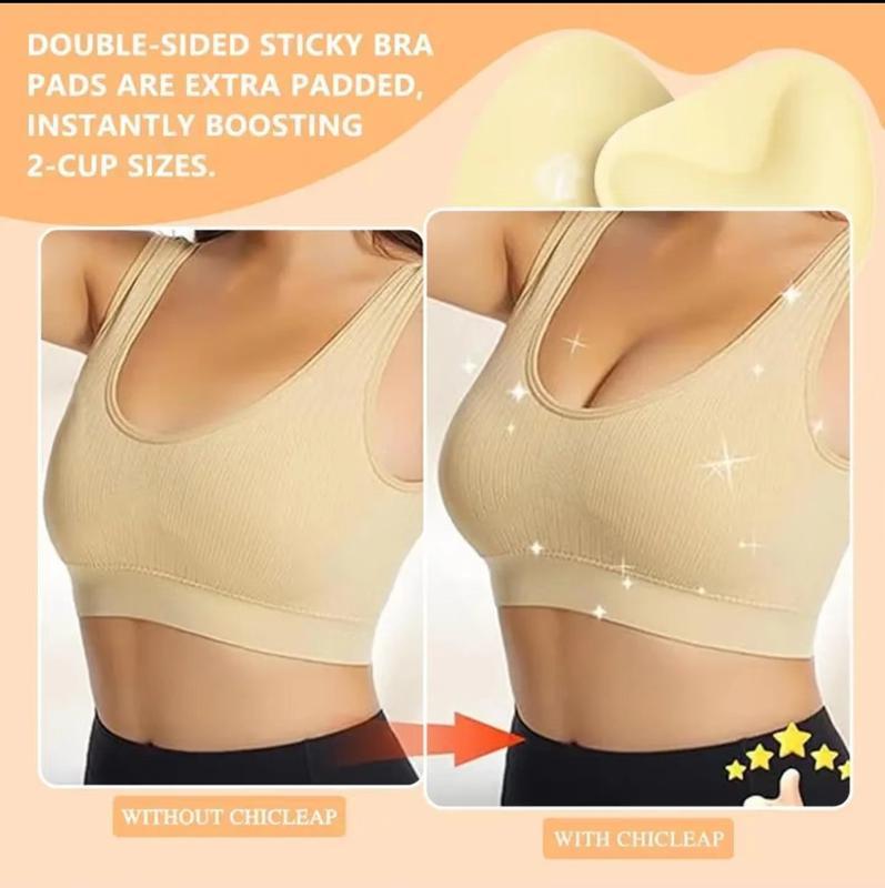 Snowy Sticky Push Up Inserts - Instant Boost Double-Sided Adhesive Bra Cup for Women - Womenswear,Clothing Push-Up Ultra Boost Inserts for Women,sticky push up pads,adhesive bra,double sided sticky lift pads, inserts，Bra Cup