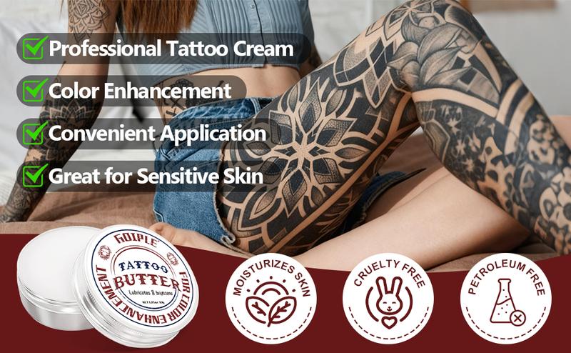 3 Counts Tattoo Aftercare Cream for Before, During, and After Tattoo Process - Scar Repair, Gel, and Protective Balm for New & Older Tattoos
